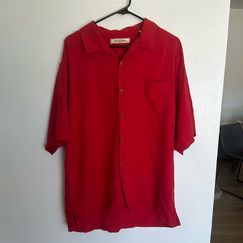 Tommy Bahamas Men’s 100% Silk Button Down Shirt - XL